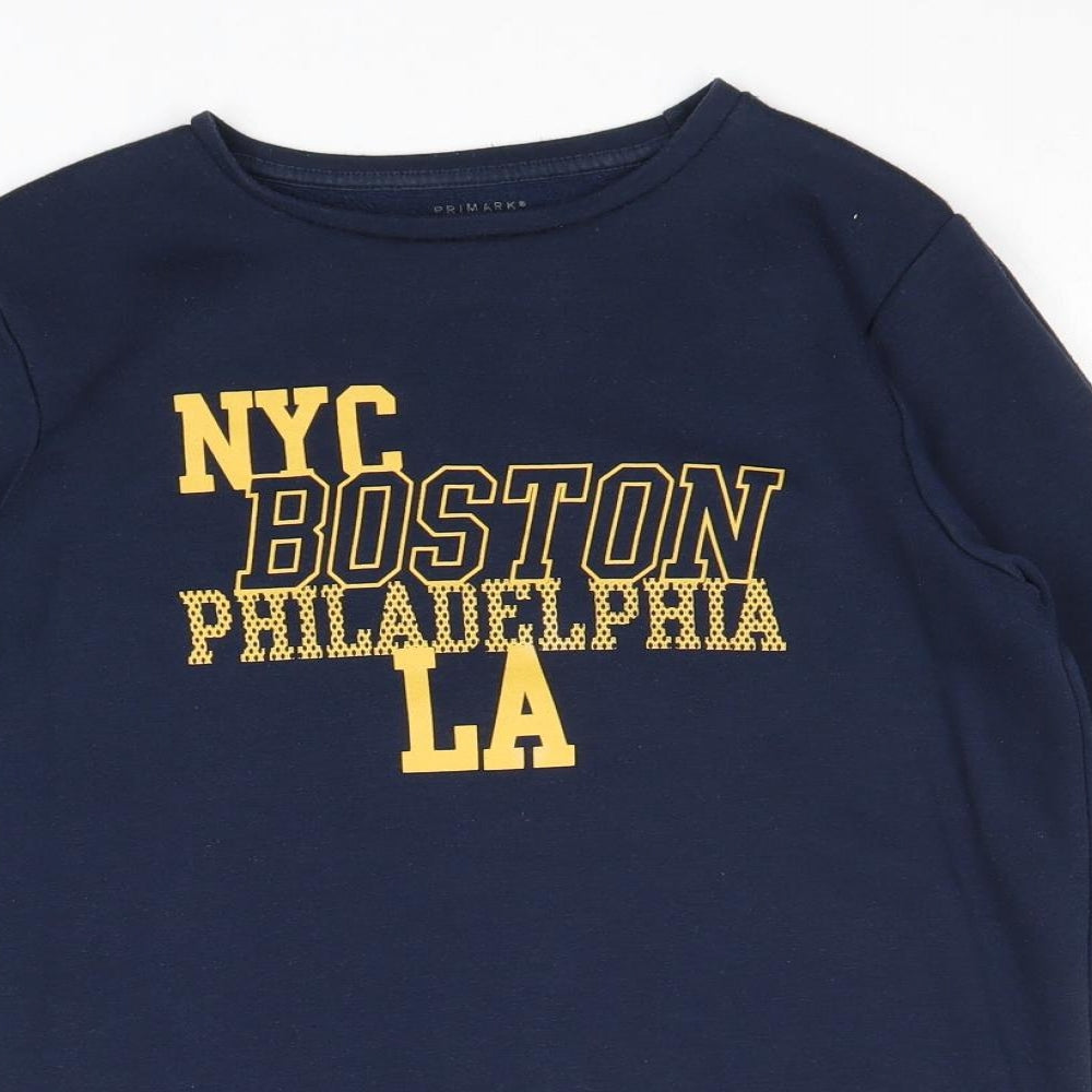 Primark Boys Blue Polyester Pullover Sweatshirt Size 12-13 Years Pullover - NYC Boston Philadelphia LA