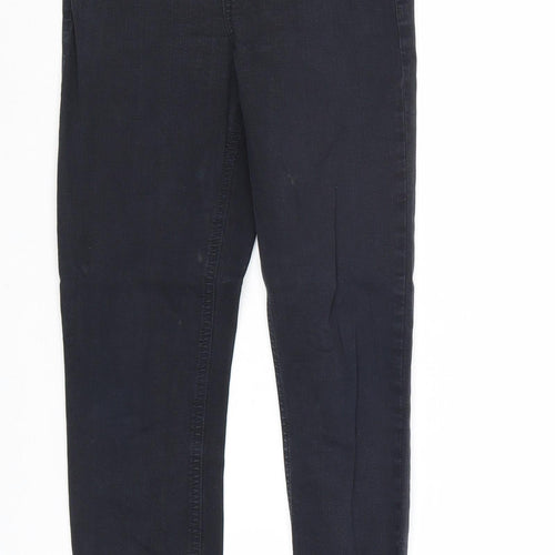 Topshop Womens Blue Cotton Skinny Jeans Size 26 in Regular Zip