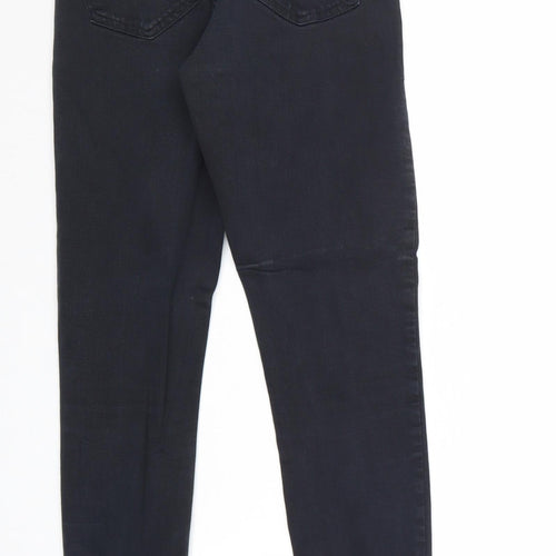 Topshop Womens Blue Cotton Skinny Jeans Size 26 in Regular Zip