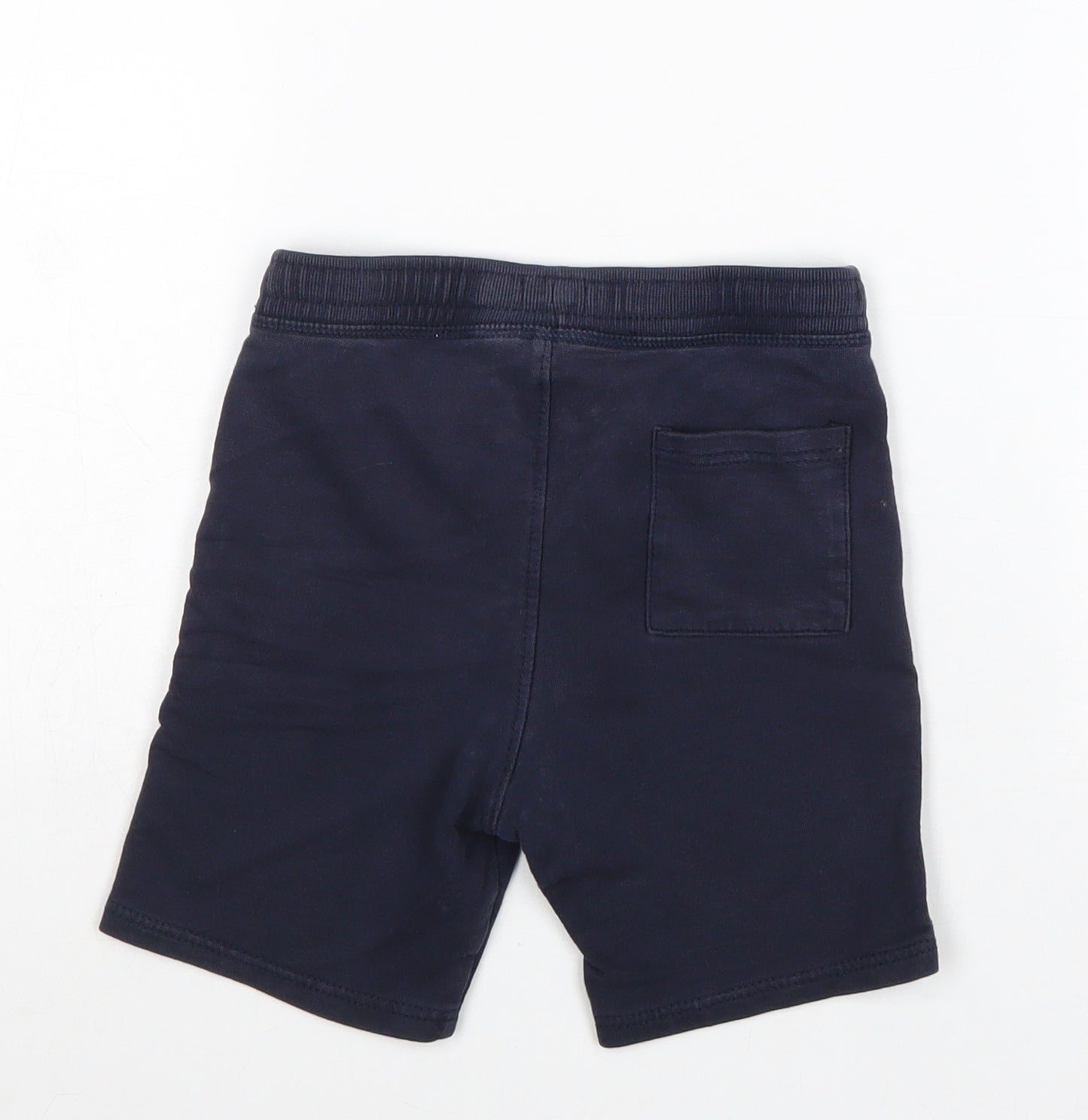 River Island Boys Blue Cotton Sweat Shorts Size 3-4 Years Regular Drawstring - Waist 22