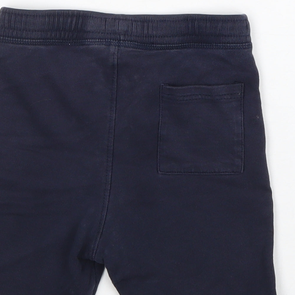 River Island Boys Blue Cotton Sweat Shorts Size 3-4 Years Regular Drawstring - Waist 22