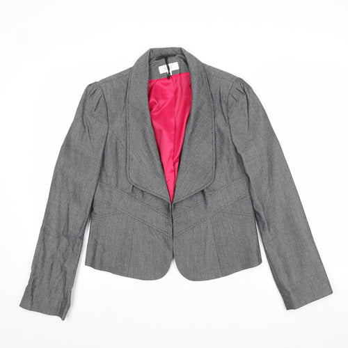 Marks and Spencer Womens Grey Polyester Jacket Blazer Size 14