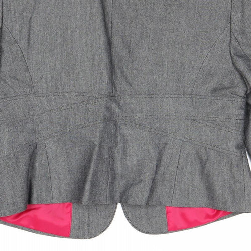 Marks and Spencer Womens Grey Polyester Jacket Blazer Size 14