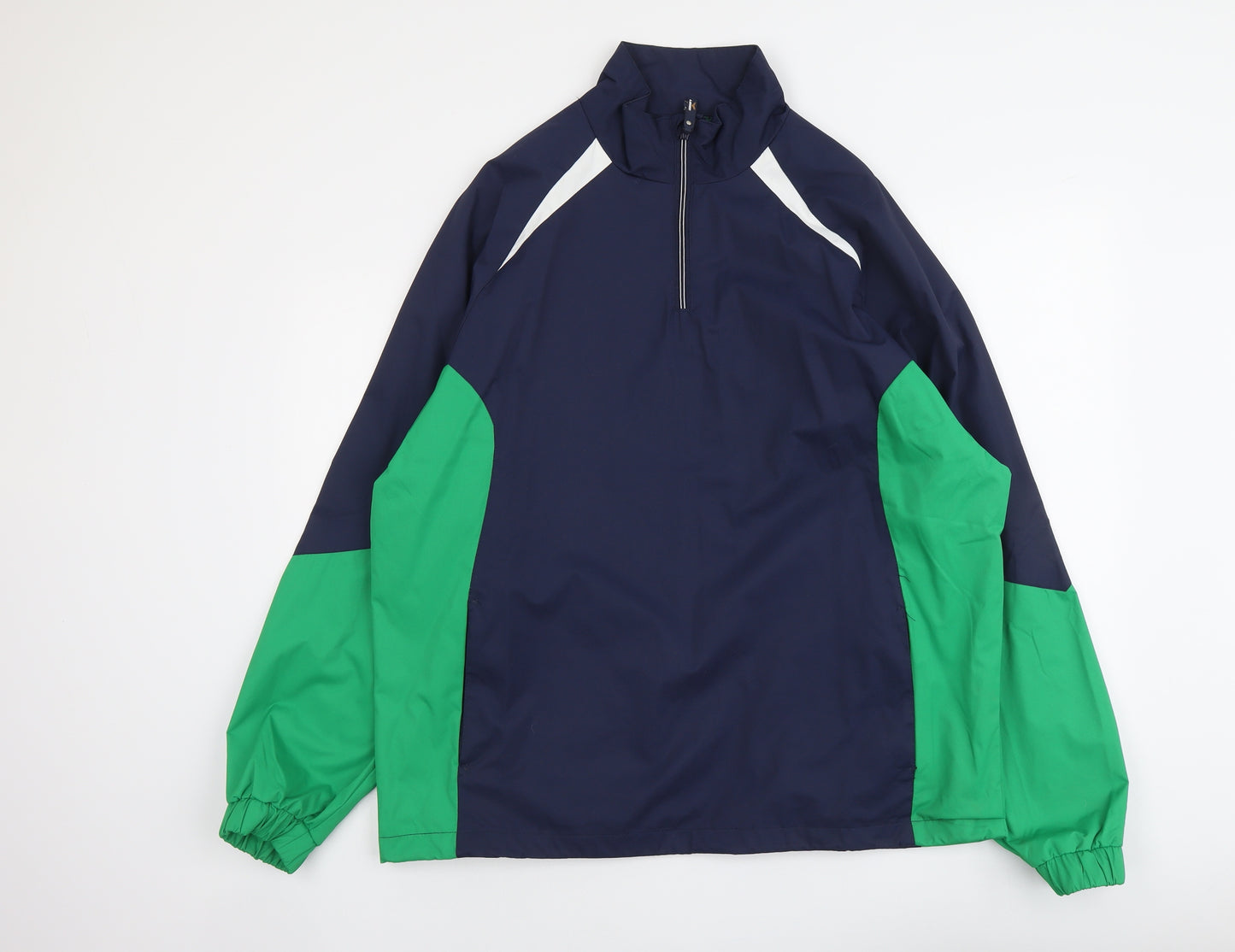 Liston Mens Blue Windbreaker Jacket Size L Zip