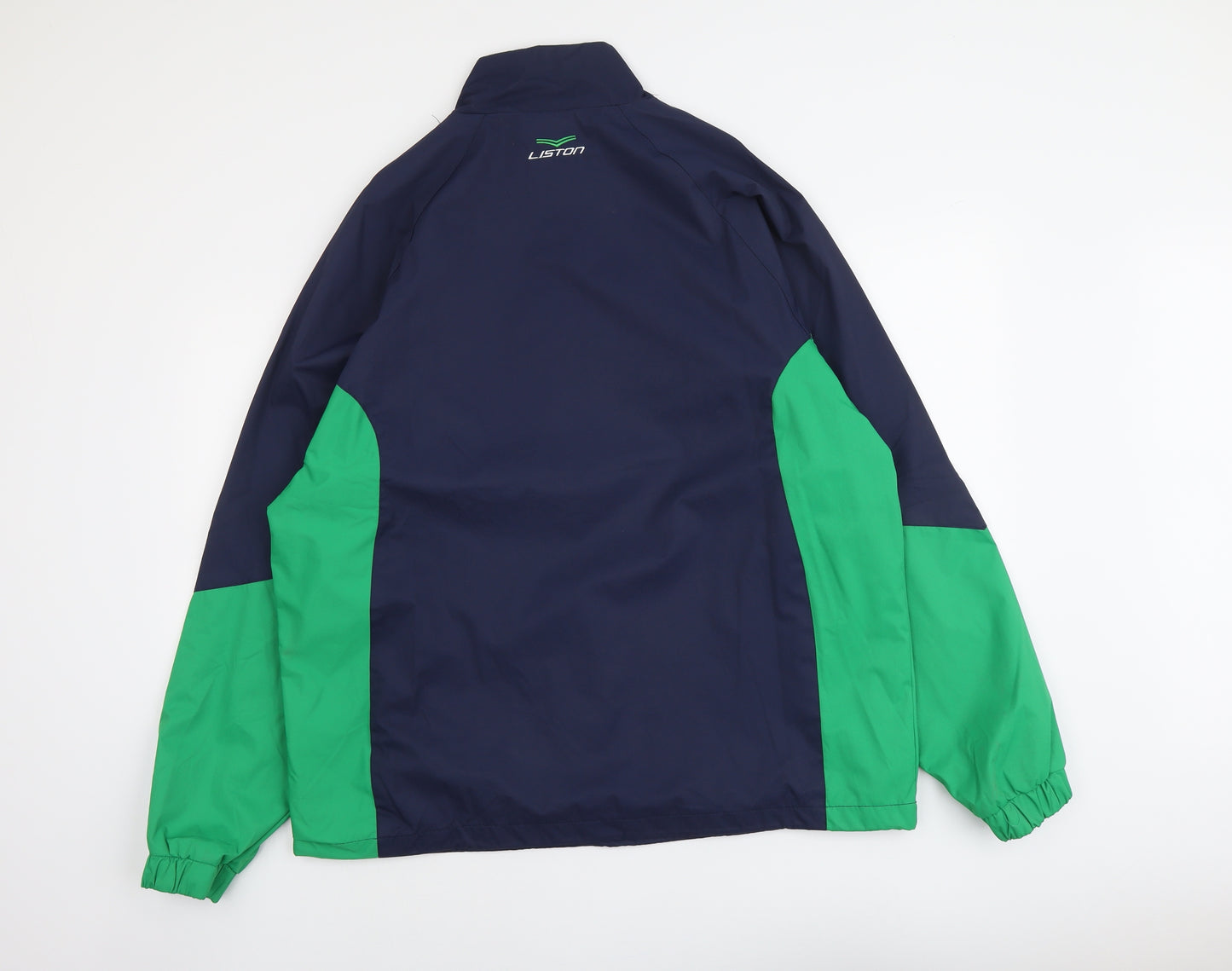 Liston Mens Blue Windbreaker Jacket Size L Zip
