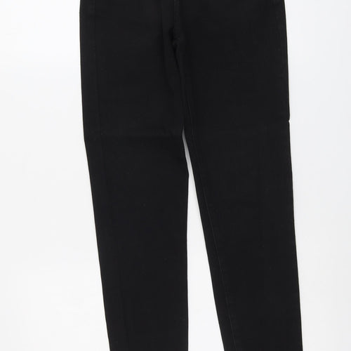 Zac&Zoe Womens Black Cotton Straight Jeans Size 8 L28 in Regular Button