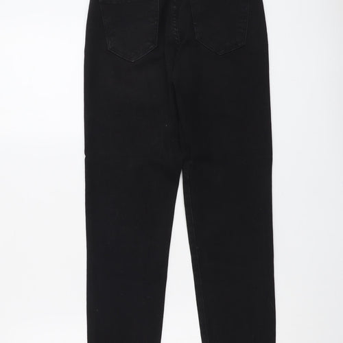 Zac&Zoe Womens Black Cotton Straight Jeans Size 8 L28 in Regular Button