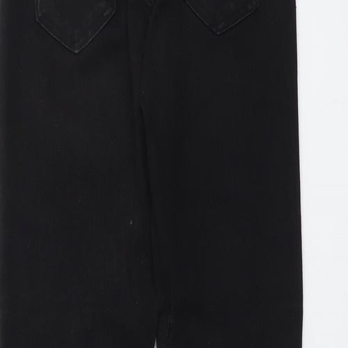 Zac&Zoe Womens Black Cotton Straight Jeans Size 8 L28 in Regular Button