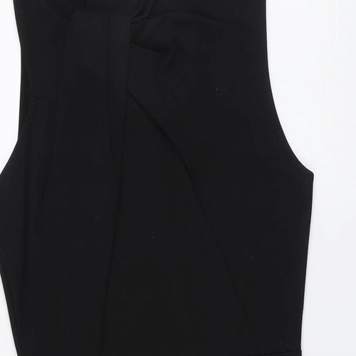 Topshop Womens Black Viscose Shift Size 10 Round Neck Pullover
