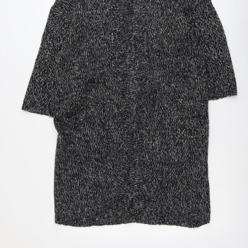 H&M Womens Grey V-Neck Acrylic Cardigan Jumper Size S