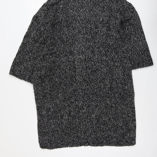 H&M Womens Grey V-Neck Acrylic Cardigan Jumper Size S