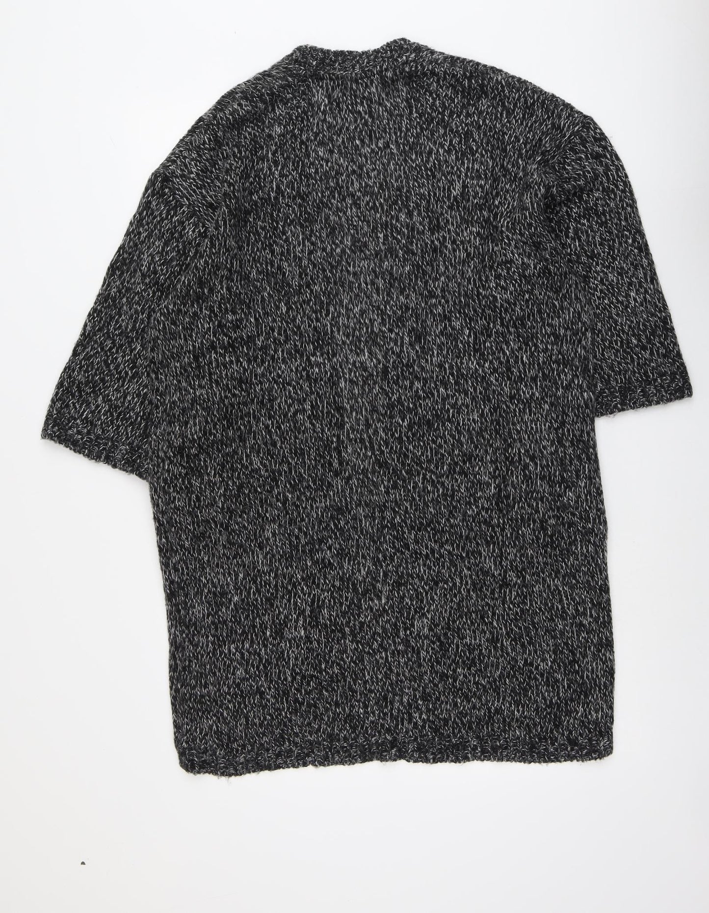 H&M Womens Grey V-Neck Acrylic Cardigan Jumper Size S