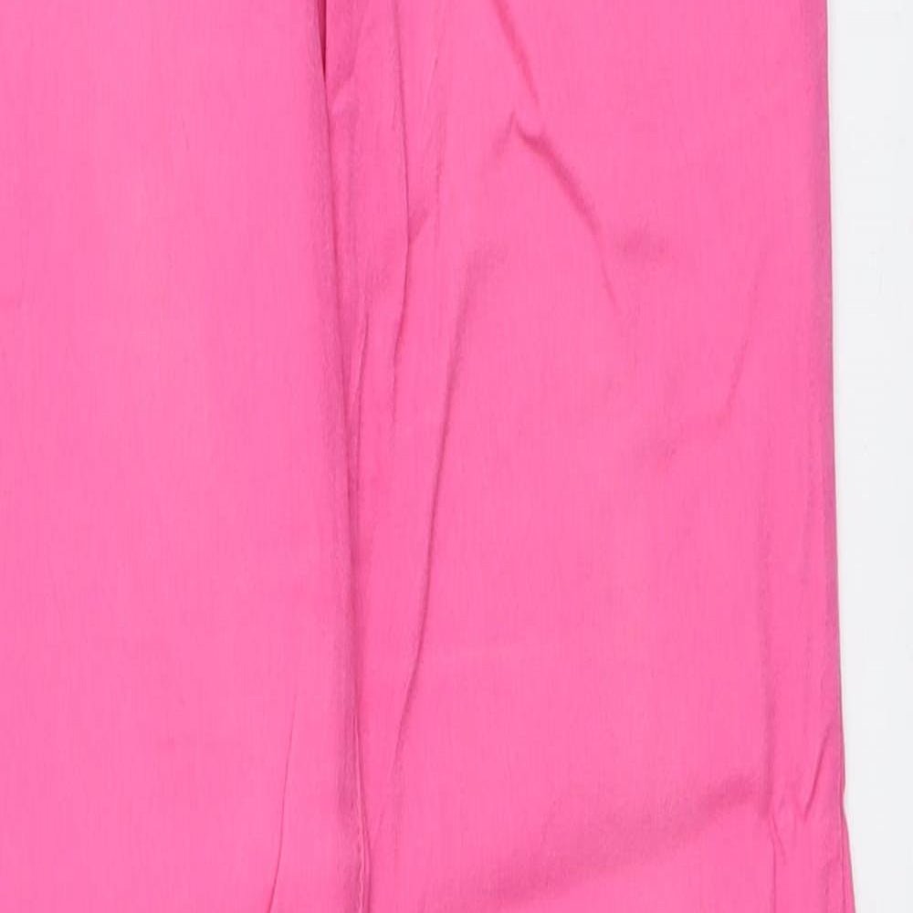 C&A Womens Pink Cotton Straight Jeans Size 12 L30 in Regular Button