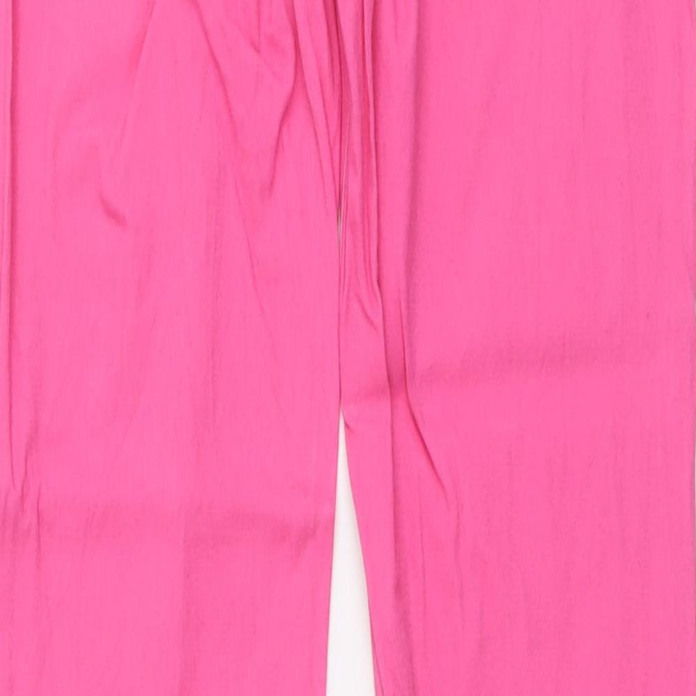 C&A Womens Pink Cotton Straight Jeans Size 12 L30 in Regular Button