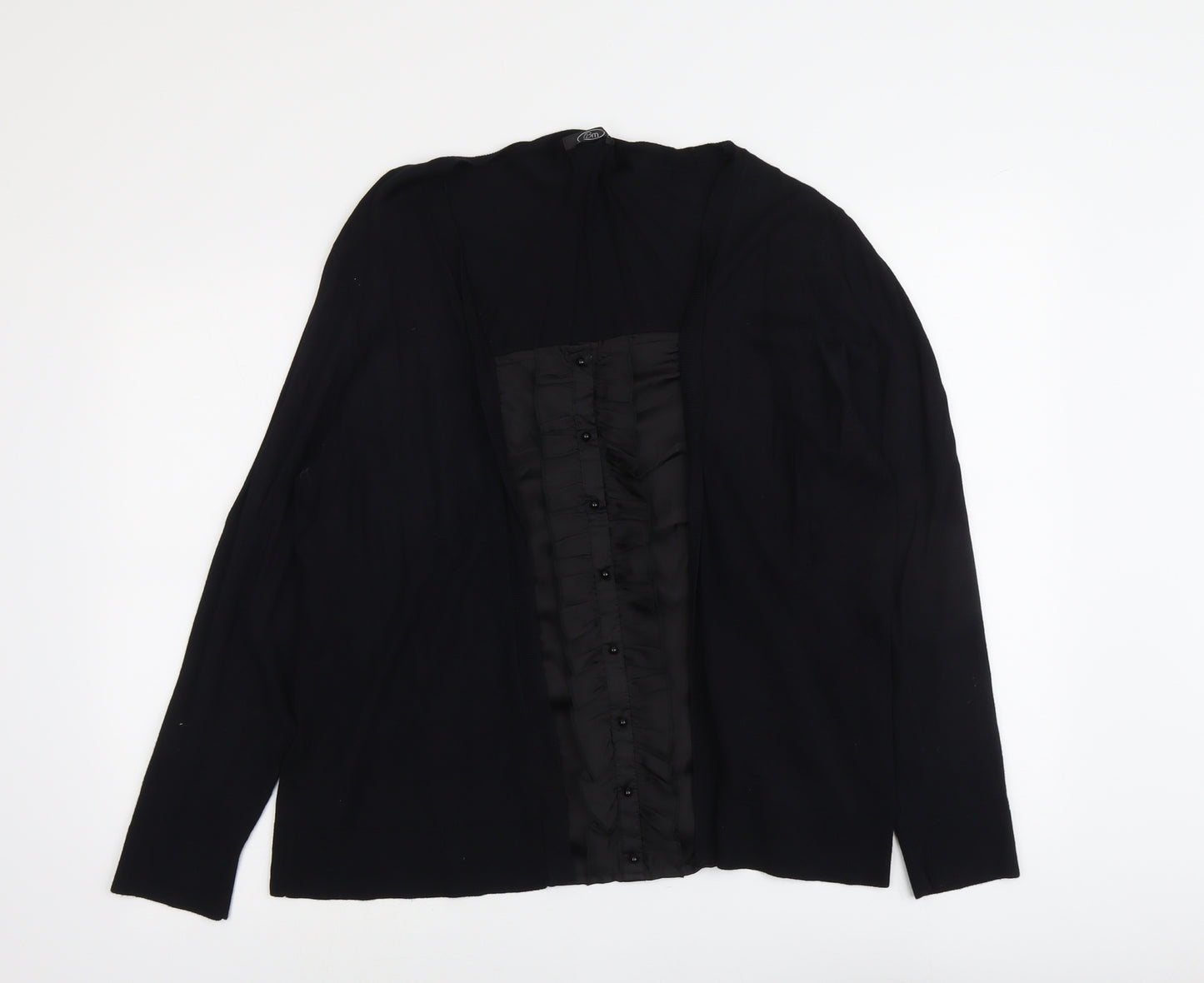 Bonmarché Womens Black Scoop Neck Viscose Cardigan Jumper Size L