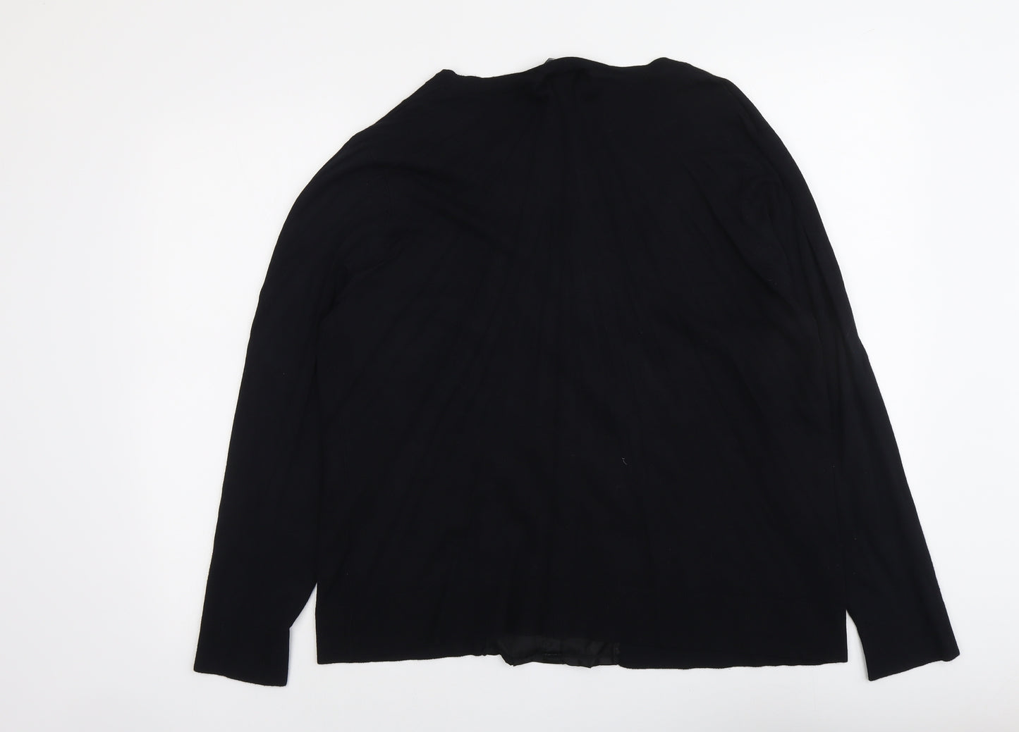 Bonmarché Womens Black Scoop Neck Viscose Cardigan Jumper Size L