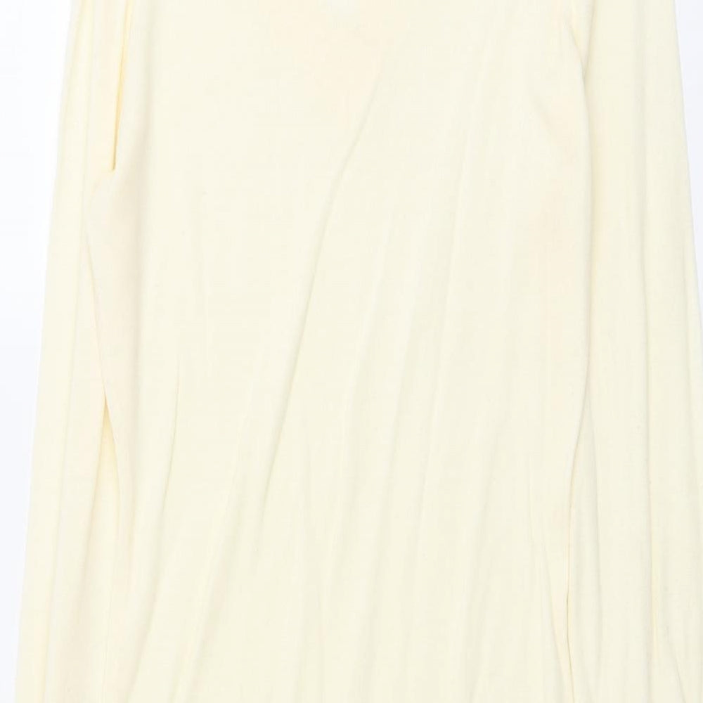 Gap Womens Ivory V-Neck Cotton Pullover Jumper Size M