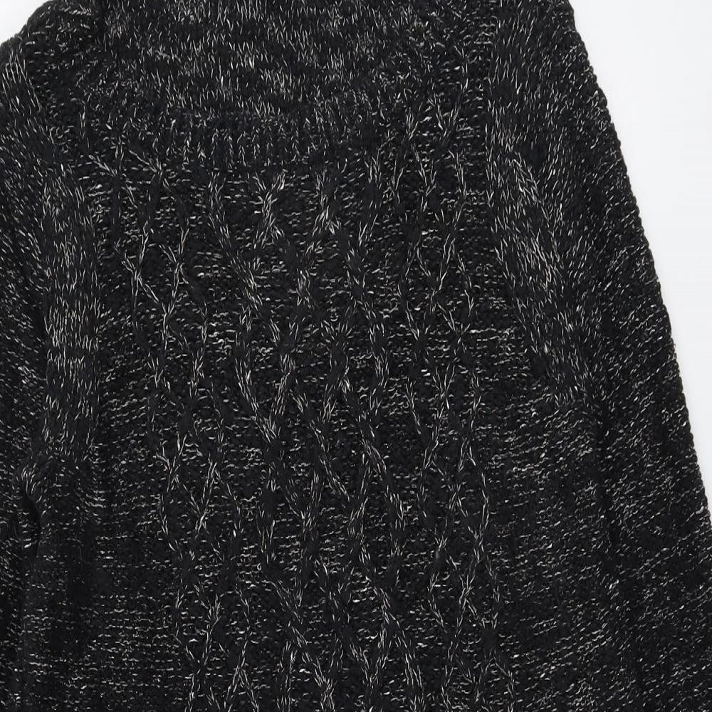 Marks and Spencer Womens Black Round Neck Cotton Pullover Jumper Size 10