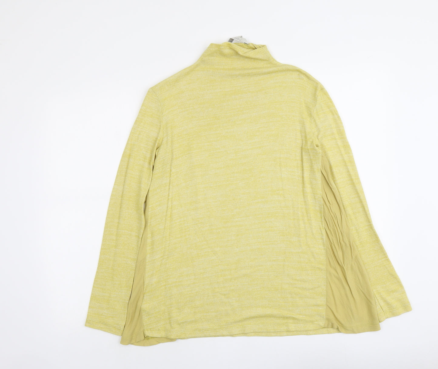 NEXT Womens Yellow High Neck Viscose Pullover Jumper Size 8