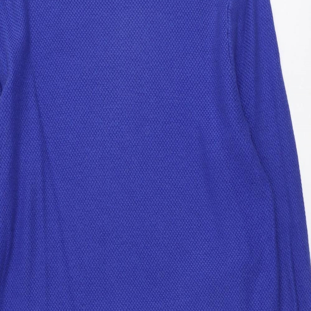 NEXT Womens Blue Round Neck Geometric Cotton Pullover Jumper Size 10 - Shirt Insert