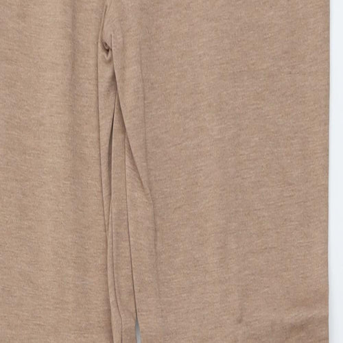 Marks and Spencer Womens Beige Viscose Trousers Size 12 L28 in Regular