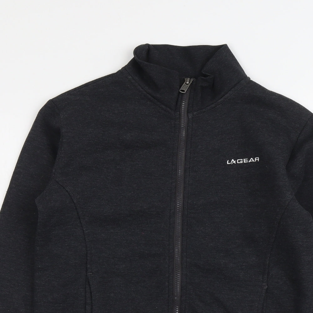 LA Gear Womens Grey Polyester Full Zip Sweatshirt Size 6 Zip