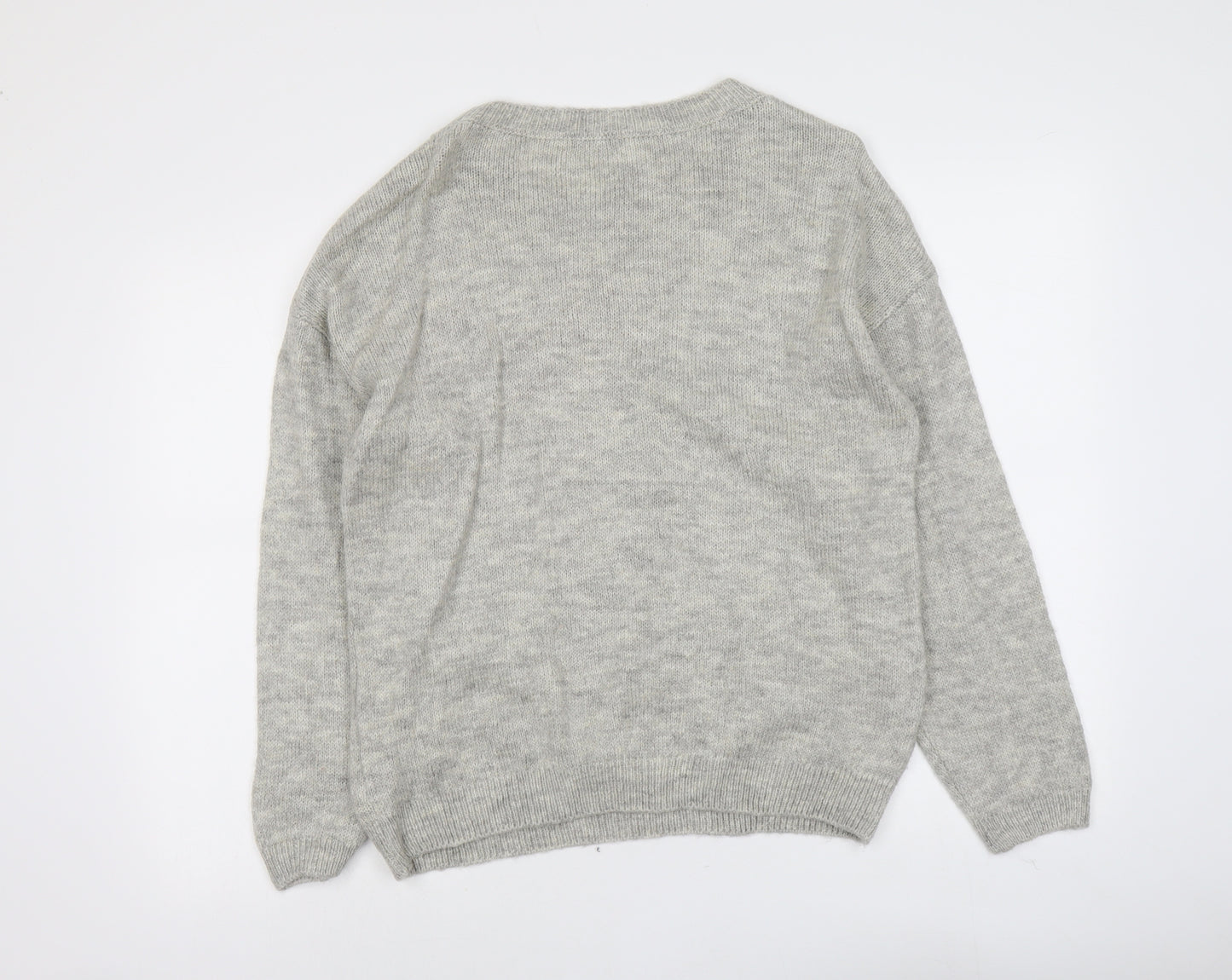 Roman Womens Green Round Neck Acrylic Pullover Jumper Size 12