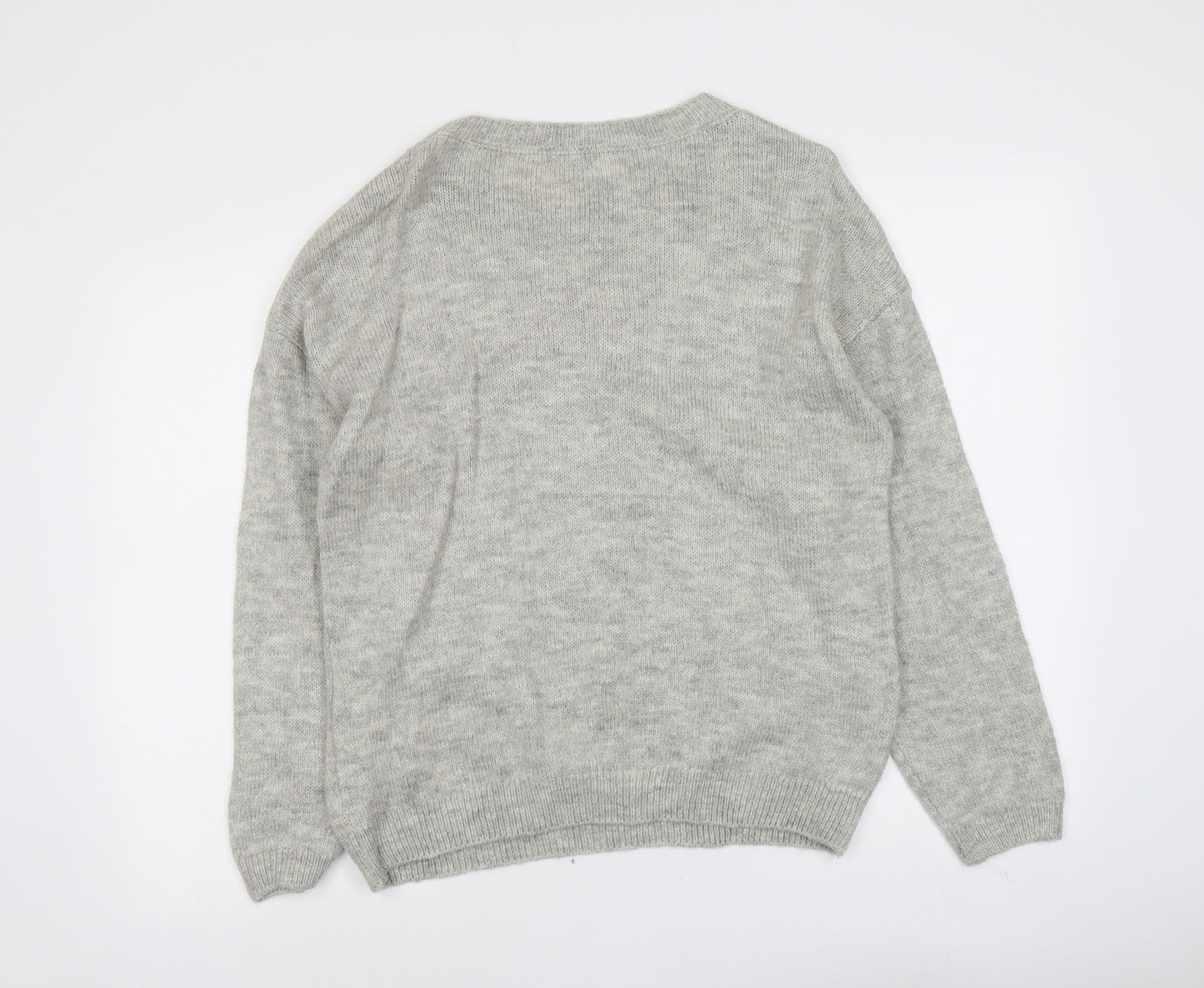 Roman Womens Green Round Neck Acrylic Pullover Jumper Size 12