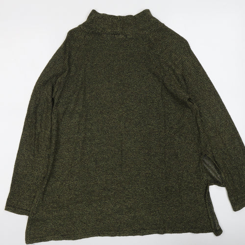 Decoy Womens Green High Neck Acrylic Pullover Jumper Size S