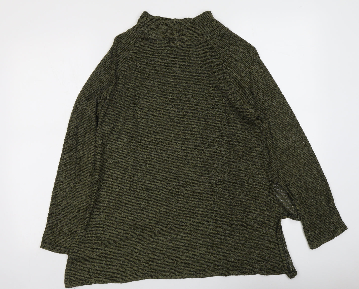 Decoy Womens Green High Neck Acrylic Pullover Jumper Size S