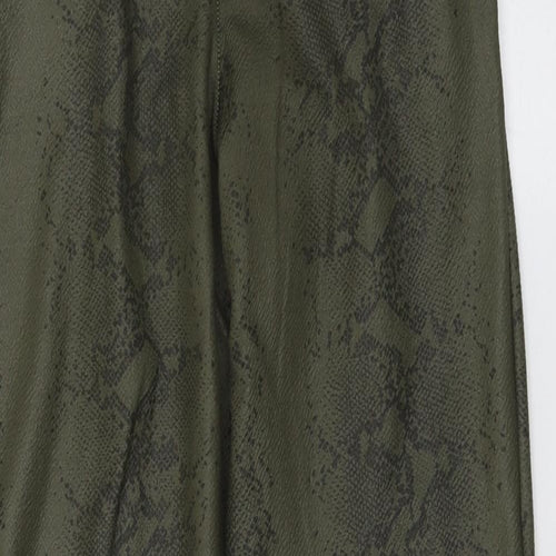 I SAW IT FIRST Womens Green Animal Print Polyester Jegging Trousers Size 10 L25 in Regular - Snake Skin Print