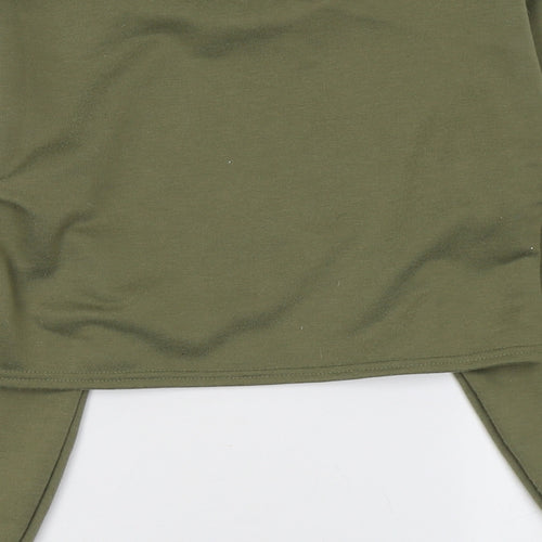 PRETTYLITTLETHING Womens Green Polyester Pullover Sweatshirt Size 10 Pullover