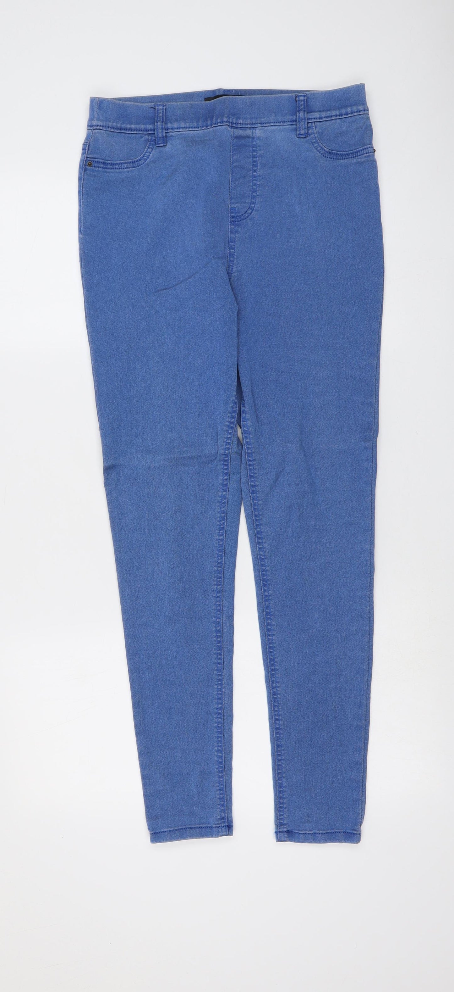 F&F Womens Blue Cotton Jegging Jeans Size 12 L28 in Regular