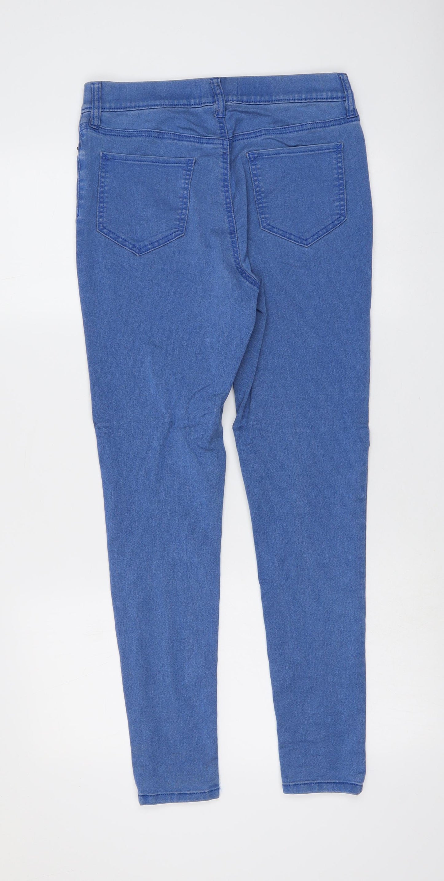 F&F Womens Blue Cotton Jegging Jeans Size 12 L28 in Regular