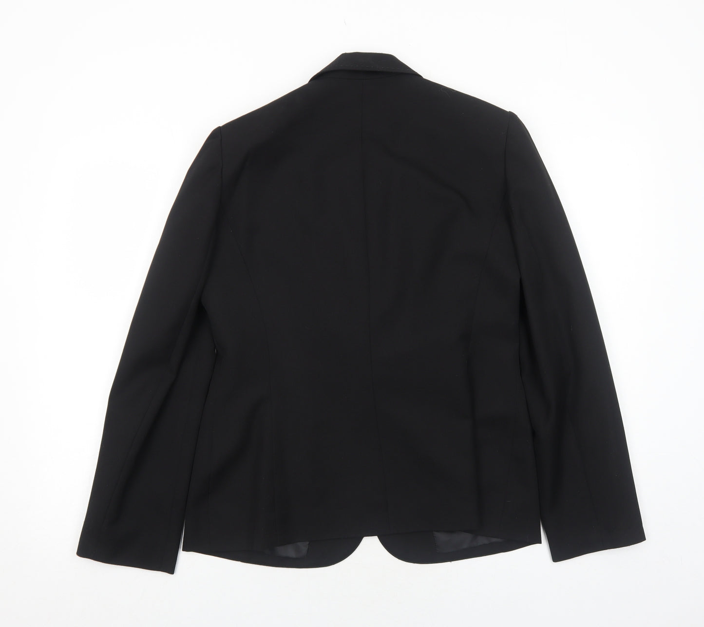 BHS Womens Black Polyester Jacket Suit Jacket Size 12