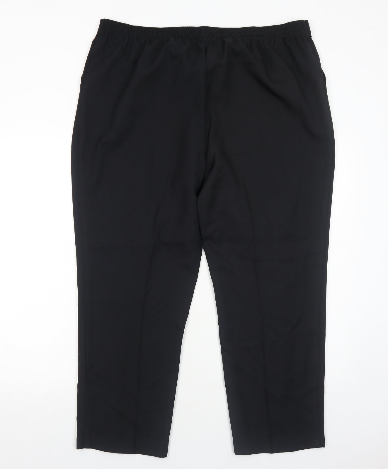 Marks and Spencer Womens Black Polyester Trousers Size 20 Regular