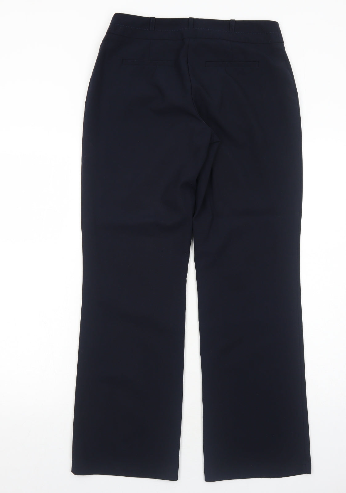 Dunnes Stores Womens Blue Polyester Trousers Size 10 Regular Zip