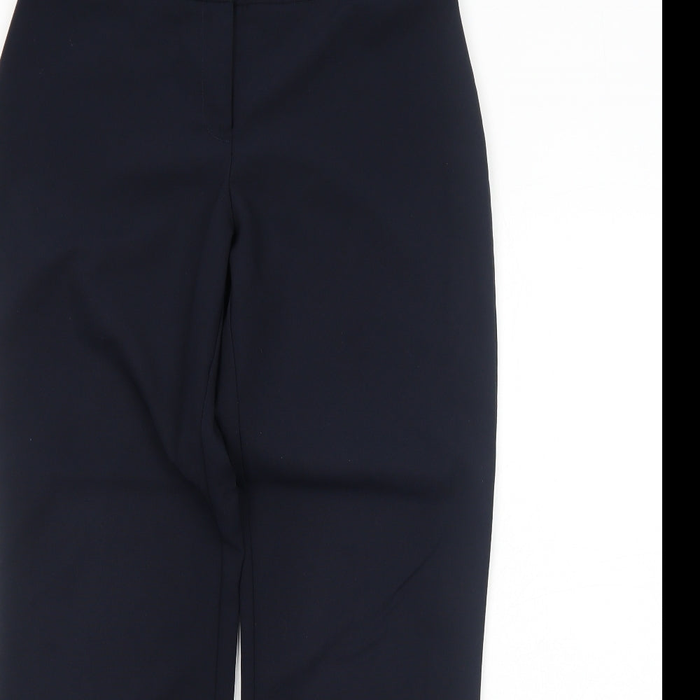 Dunnes Stores Womens Blue Polyester Trousers Size 10 Regular Zip