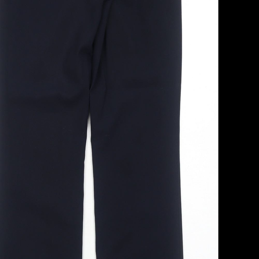 Dunnes Stores Womens Blue Polyester Trousers Size 10 Regular Zip
