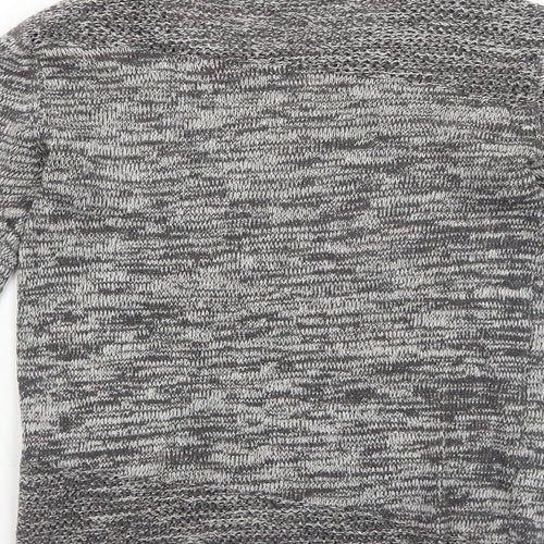 DKNY Womens Grey Round Neck Acrylic Pullover Jumper Size XS