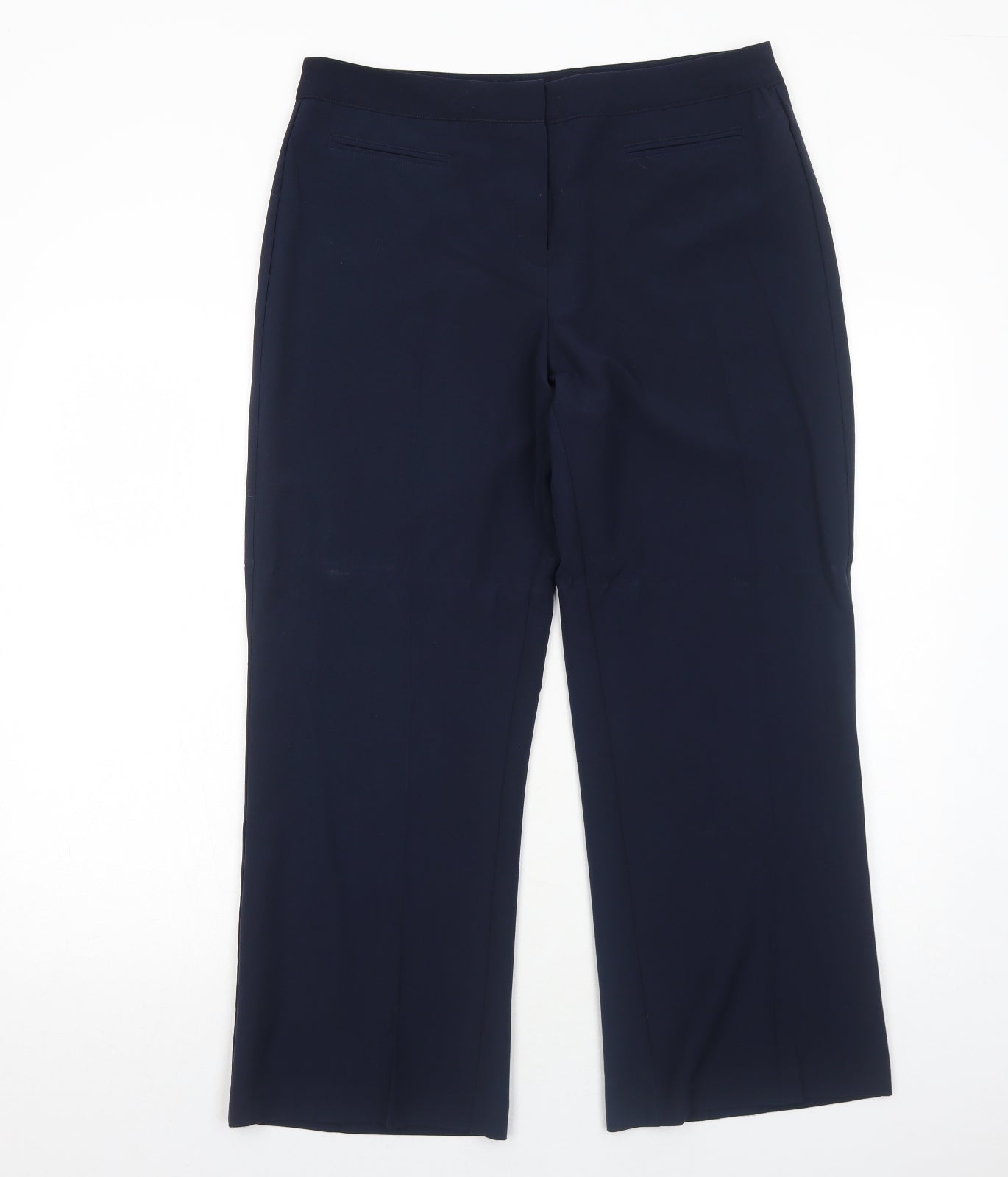 Mia Moda Womens Blue Polyester Dress Pants Trousers Size 14 Regular Zip