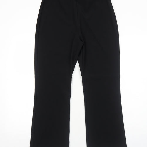 Classic Womens Black Polyester Trousers Size 14 Regular