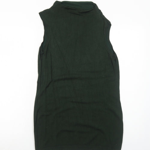 Dorothy Perkins Womens Green Viscose Basic Tank Size 12 Cowl Neck