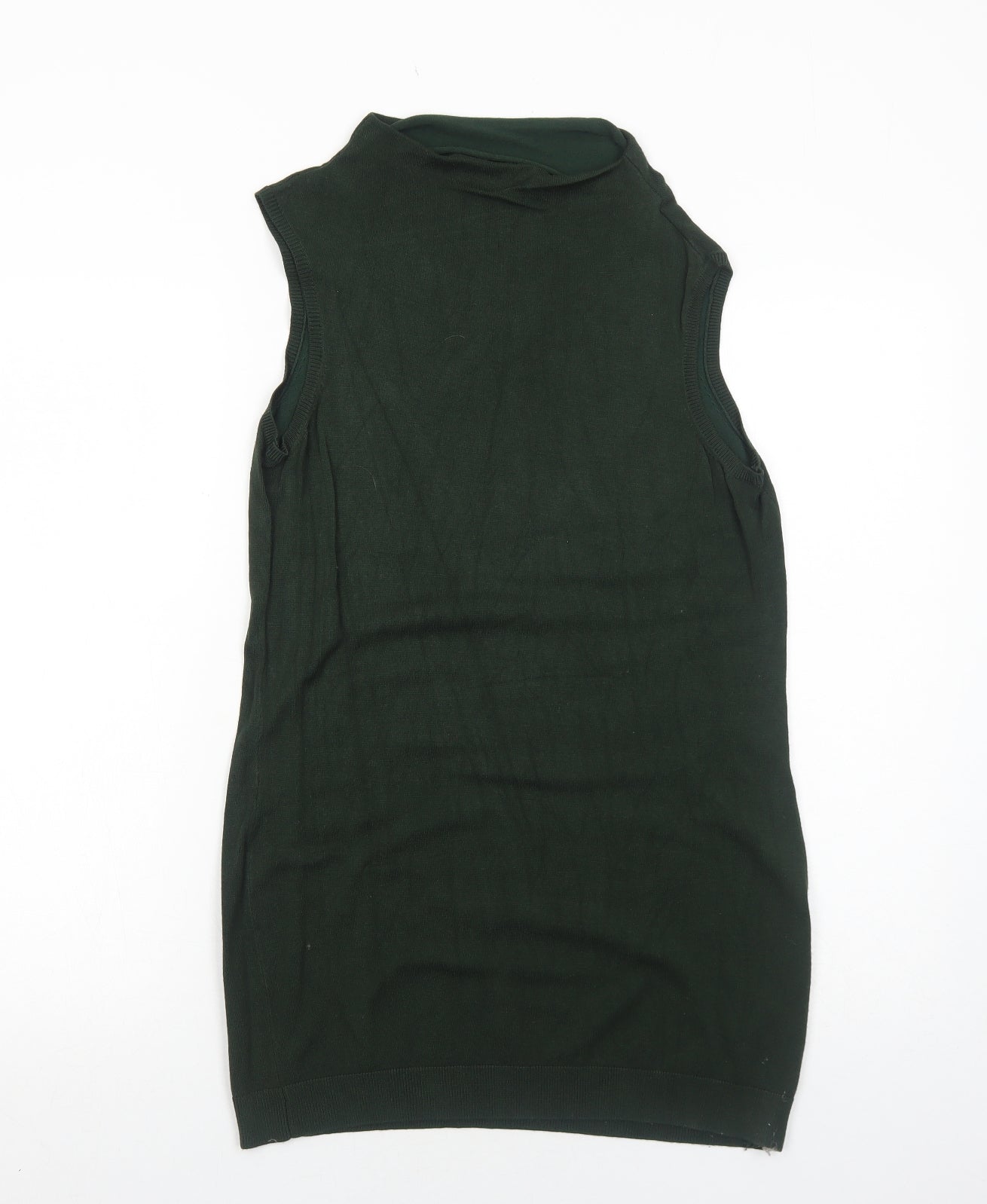 Dorothy Perkins Womens Green Viscose Basic Tank Size 12 Cowl Neck