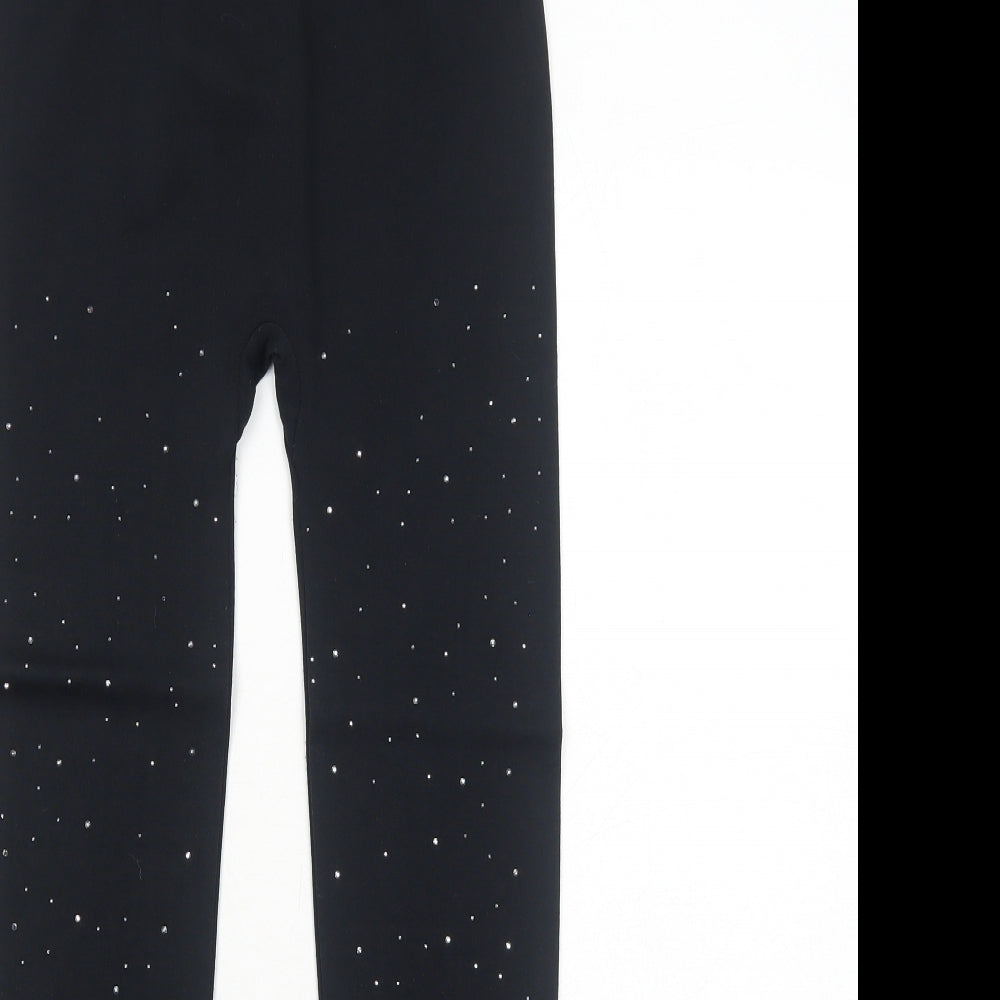 Poetic Soul Womens Black Polyester Jogger Leggings Size M