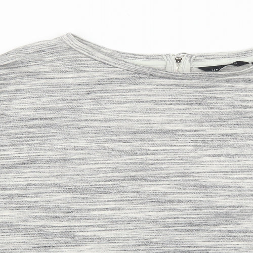 New Look Womens Grey Polyester Pullover Sweatshirt Size 10 Zip
