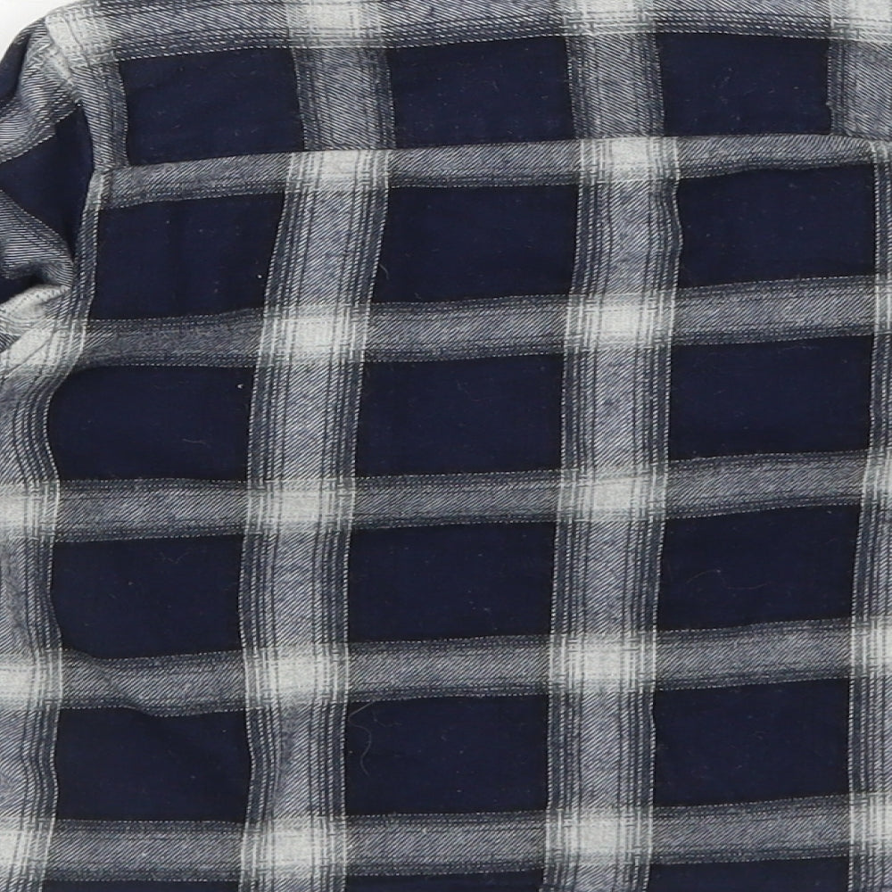 Primark Boys Blue Plaid Cotton Basic Button-Up Size 3-4 Years Collared Button