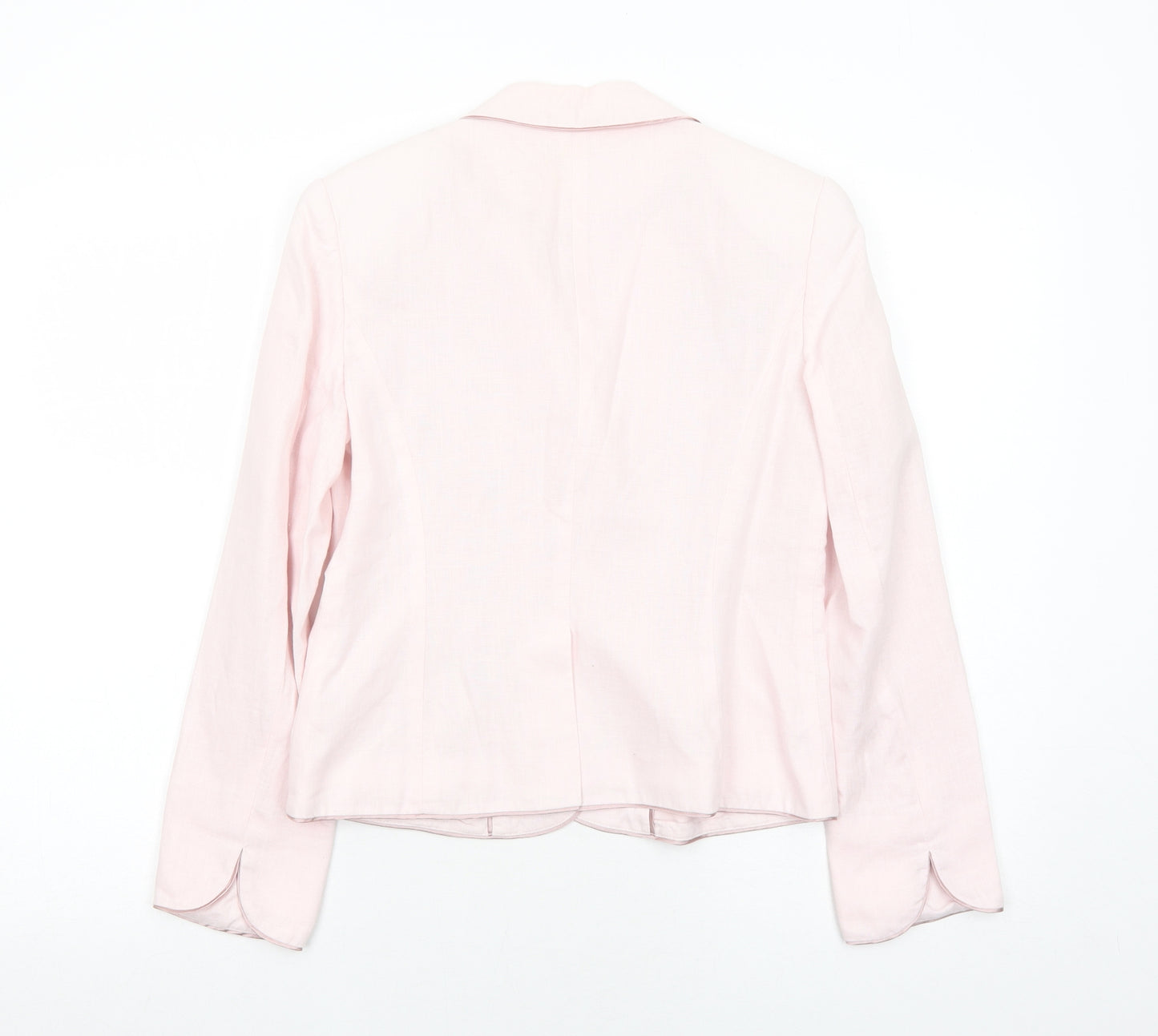 RJR.John Rocha Womens Pink Jacket Blazer Size 10 Button - Floral Detail