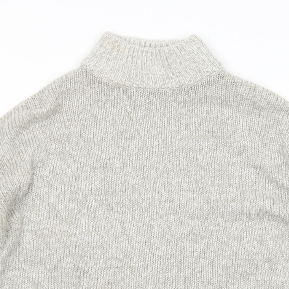 New Look Womens Beige High Neck Acrylic Pullover Jumper Size S