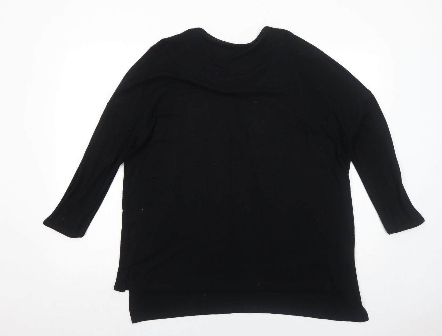 Zara Womens Black Round Neck Polyester Pullover Jumper Size M